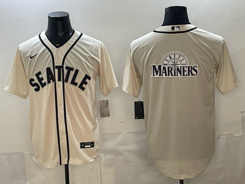Men 2026 Seattle Mariners blank cream Nike MLB Jersey 09873